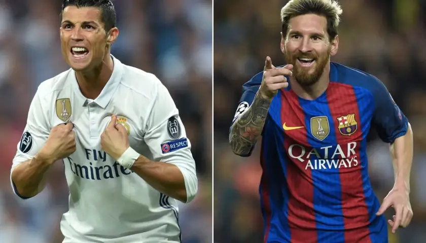 Ronaldo i Messi, dwaj giganci futbolu, w starciu o to, kto jest lepszy.