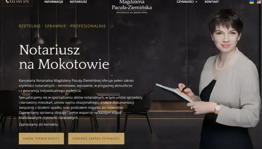 Notariusz na Mokotowie. Kancelaria specjalizuje się m.in. w umowach najmu okazjonalnego. Profesjonalna obsługa i wsparcie.