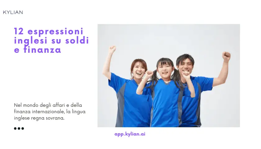 Famiglia felice celebra successi finanziari. Impara 12 espressioni inglesi su soldi e finanza per dominare il business internazionale.