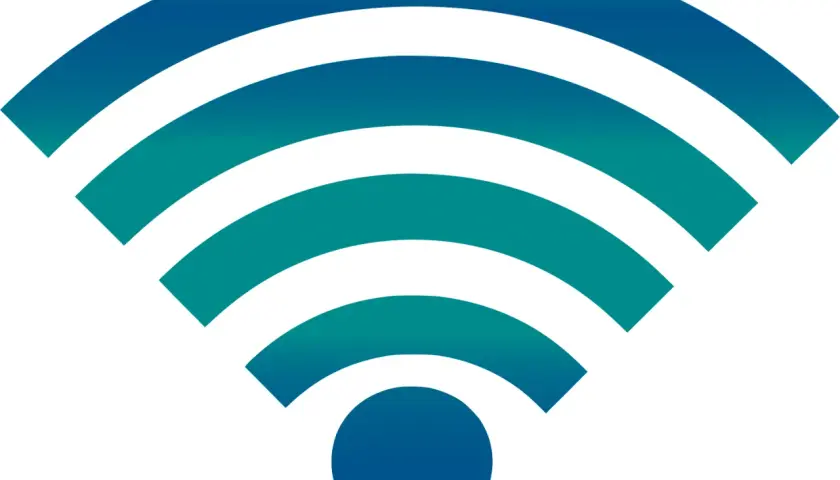 Ikona Wi-Fi w odcieniach niebieskiego i zielonego. Zastanawiasz się, dlaczego rozłącza Wi-Fi? Może to być problem z zasięgiem lub zakłóceniami.