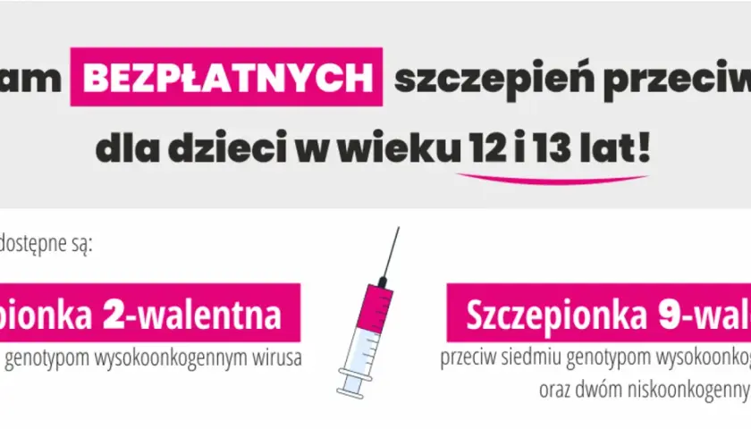 Program bezpłatnych szczepień przeciw HPV dla dzieci 12-13 lat. Dostępne szczepionki 2- i 9-walentne. Sprawdź refundację!