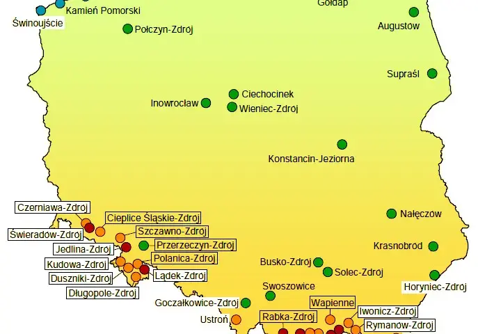 Iwonicz-Zdrój mapa sanatoria - znajdź najlepsze miejsca na zdrowie