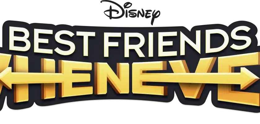 Logo "Best Friends Whenever" z napisem Disney. Przyjaciółki od czasu do czasu, zawsze razem.