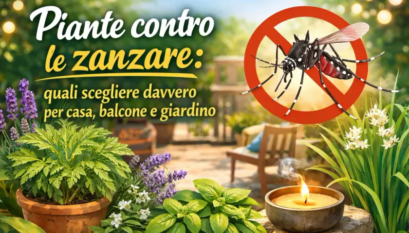 Piante contro le zanzare: lavanda, basilico e rosmarino per un giardino senza insetti.