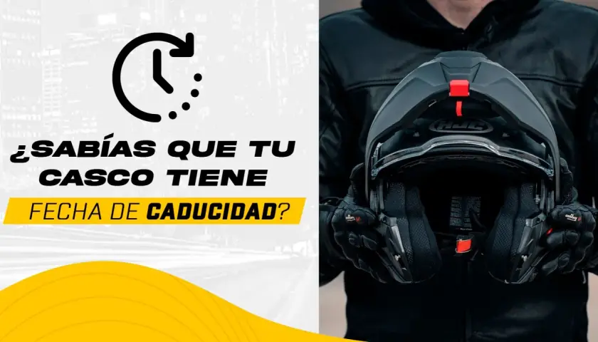 ¿Sabías que tu casco de moto tiene fecha de caducidad? Un casco caducado compromete tu seguridad.