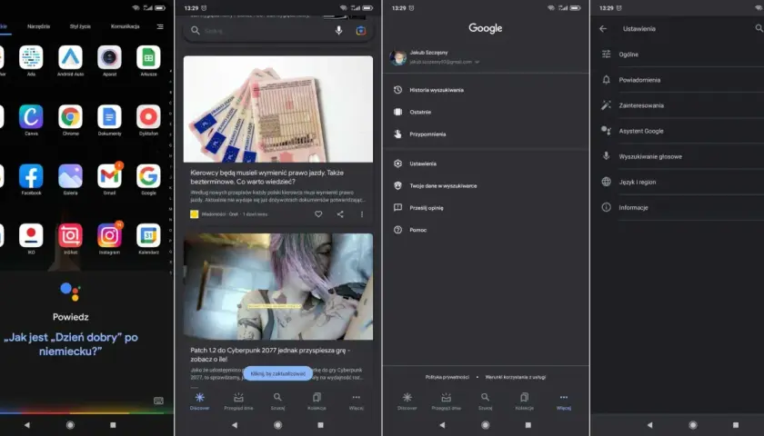Jak włączyć Asystenta Google? Na ekranie głównym telefonu wybierz ikonę Google, a następnie "Ustawienia" i "Asystent Google".