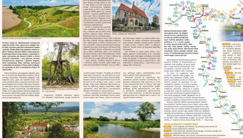 Krajobraz Ponidzia, z widokiem na klasztor Reformackich w Pińczowie, malownicze doliny i rzekę Nidę.