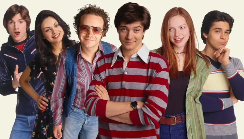 Här är rollistan i That '70s Show: Eric, Donna, Hyde, Kelso, Jackie och Fez. De är redo för nya äventyr i Wisconsin.
