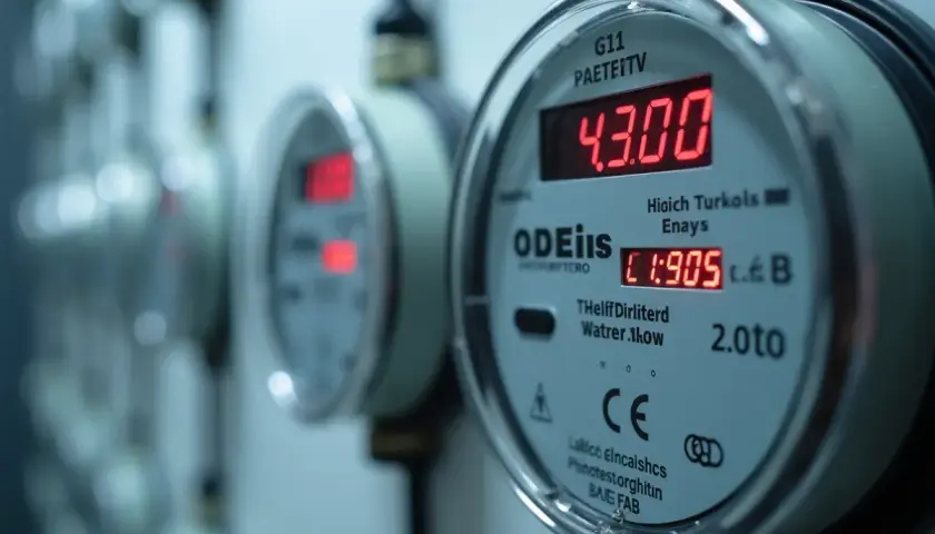 Cyfrowy licznik prądu G11 z odczytem 4.300. Pozwala to łatwo sprawdzić zużycie energii.