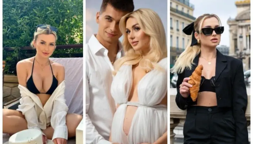 Wersow w bikini, w ciąży z partnerem i z croissantem w Paryżu. Jej wzrost budzi zainteresowanie.