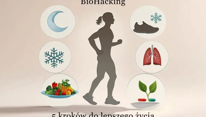 Biohacking: sen, zimno, ruch, odżywianie, suplementy. 5 kroków do lepszego życia.