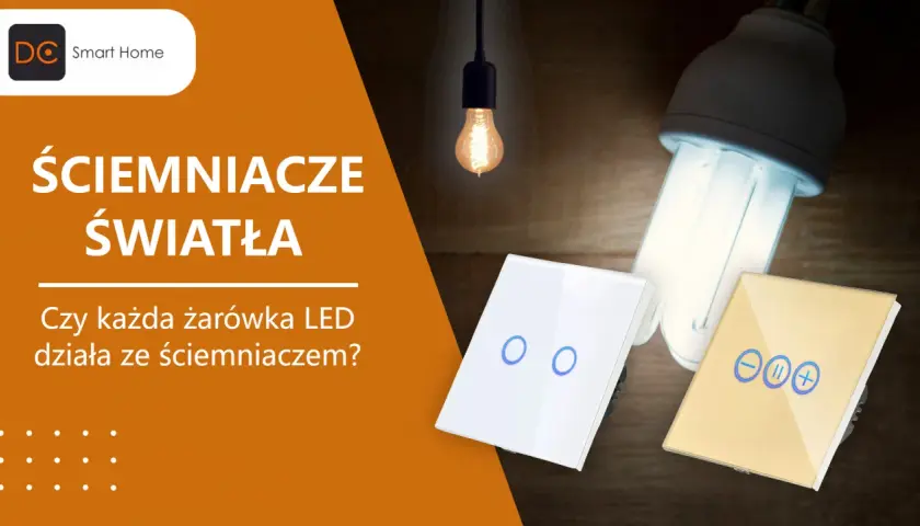 Dowiedz się, jak podłączyć ściemniacz do LED, aby stworzyć idealne oświetlenie. Na zdjęciu nowoczesne ściemniacze i żarówki.