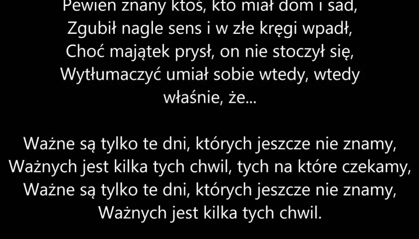 Tekst piosenki dni których nie znamy – emocje i refleksje Marka Grechuty