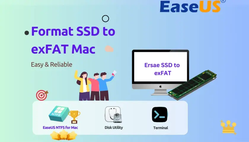 Format SSD auf exFAT Mac mit EaseUS. Einfach und zuverlässig.