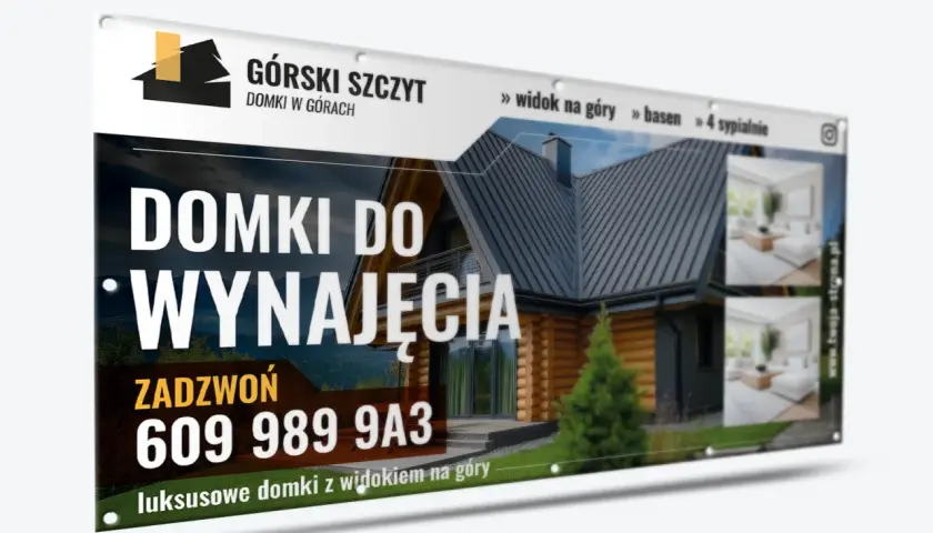Reklamuj noclegi w luksusowych domkach z widokiem na góry! Zadzwoń: 609 989 9A3. Idealne miejsce, gdzie reklamować noclegi.