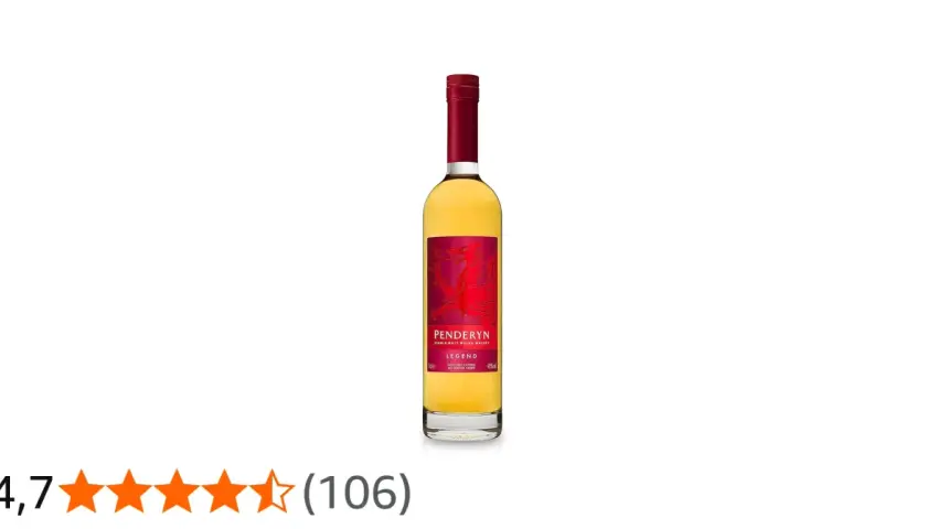 Bouteille de whisky Penderyn Legend, single malt gallois. Un avis très positif pour ce whisky, noté 4,7/5.