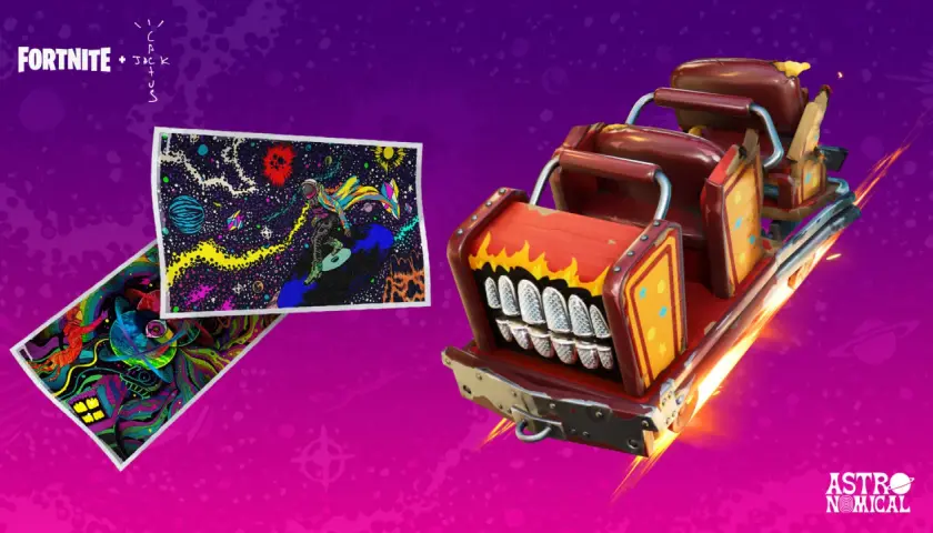 Kosmiczny wózek z zębami i grafiki z motywem astronauty. Czy Travis Scott wróci do Fortnite?