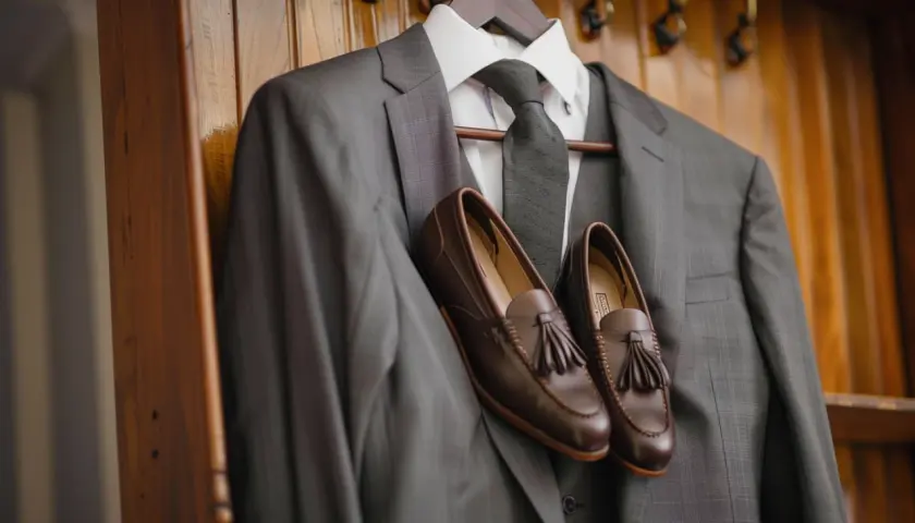 Garnitur z mokasynami - Stylowy duet dla eleganckiego mężczyzny.