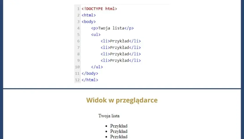 HTML: Listy numerowane i nienumerowane - jak stworzyć w prosty sposób?