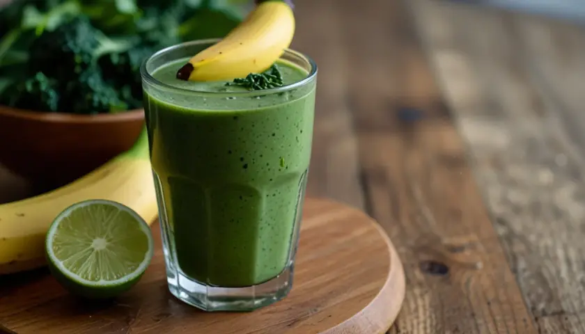Przepis na zdrowe smoothie z jarmużu i szpinaku