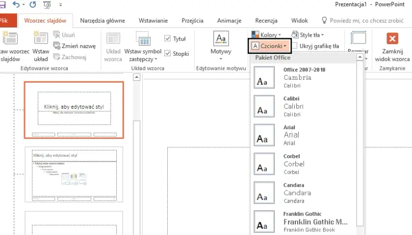 Jak zmienić czcionkę w całej prezentacji PowerPoint - 3 proste kroki