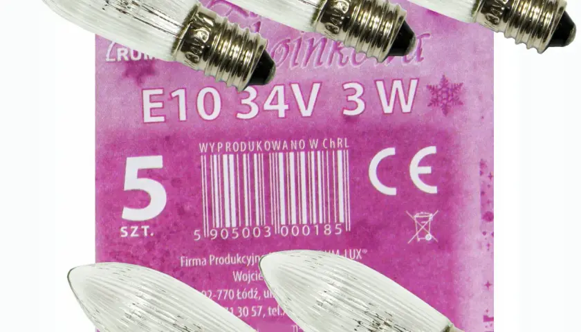 Żarówka 34V 3W - idealne rozwiązanie do świeczników i dekoracji