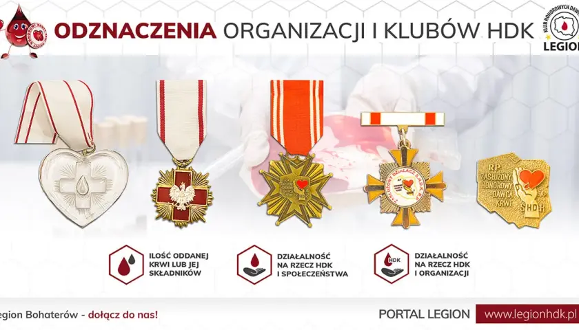 Wszystkie odznaczenia HDK - poznaj wymagania krwiodawcy do odznak PCK