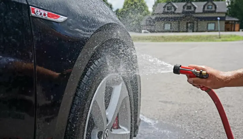 Czy można myć auto pod domem? Sprawdź przepisy i uniknij kary
