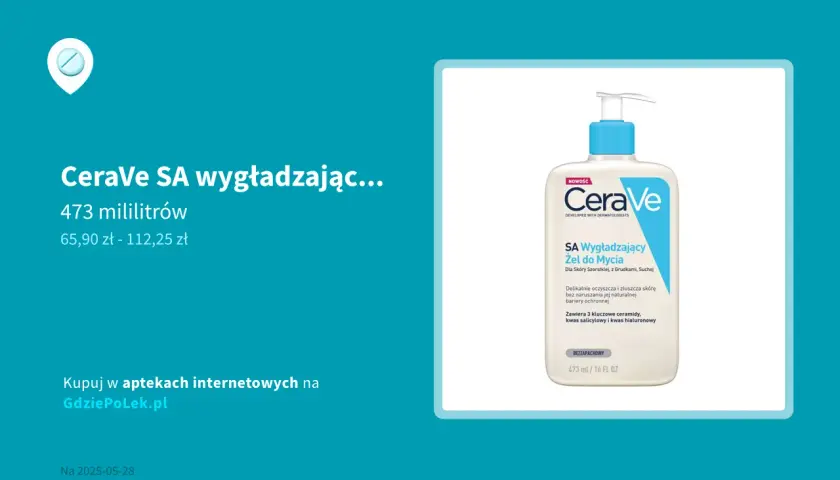 Wygładzający żel do mycia CeraVe – pokonaj suchość i szorstkość skóry