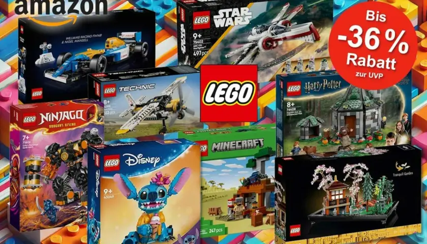 Vielfältige LEGO Sets: Formel 1, Star Wars, Ninjago, Harry Potter, Minecraft, Disney und mehr. Tolle Angebote auf alle LEGO Sets!