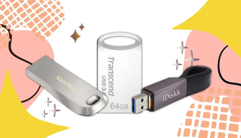 Trzy pendrive'y: SanDisk, Transcend 64GB USB 3.0 i iDiskk. Jaki pendrive do Windows 10? Wybierz najlepszy!