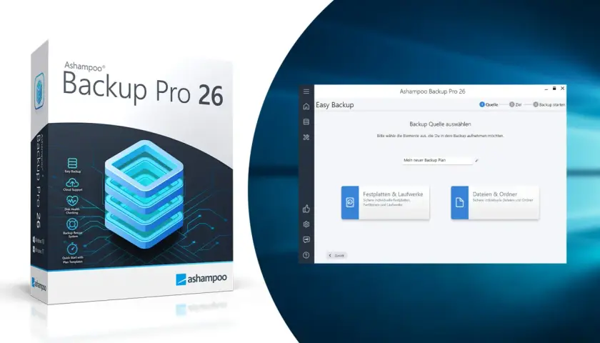 Ashampoo Backup Pro 26: Erstellen Sie ein Image von Festplatte mit dieser Freeware. Sichern Sie Festplatten, Partitionen oder Dateien.