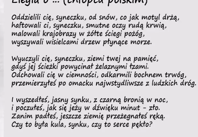 Elegia o chłopcu polskim: Analiza wiersza Baczyńskiego klucz do zrozumienia?