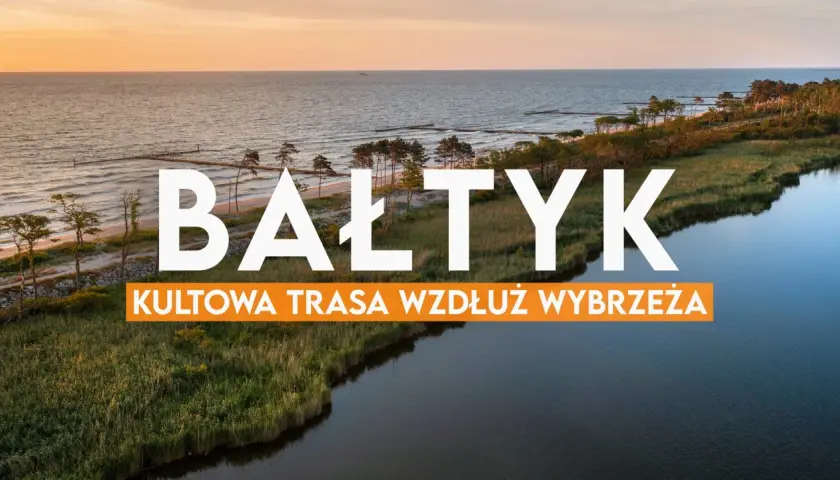 Zachód słońca nad Bałtykiem. Wyobraź sobie przejażdżkę rowerem wzdłuż wybrzeża, czując bryzę i podziwiając krajobraz.