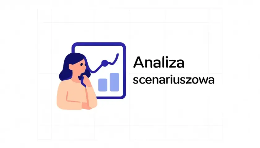 Kobieta analizuje wykresy, przygotowując analizę scenariuszową.