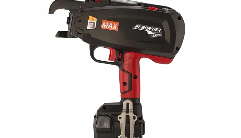 Automatyczna wiązarka do zbrojenia MAX RB398S z akumulatorem.