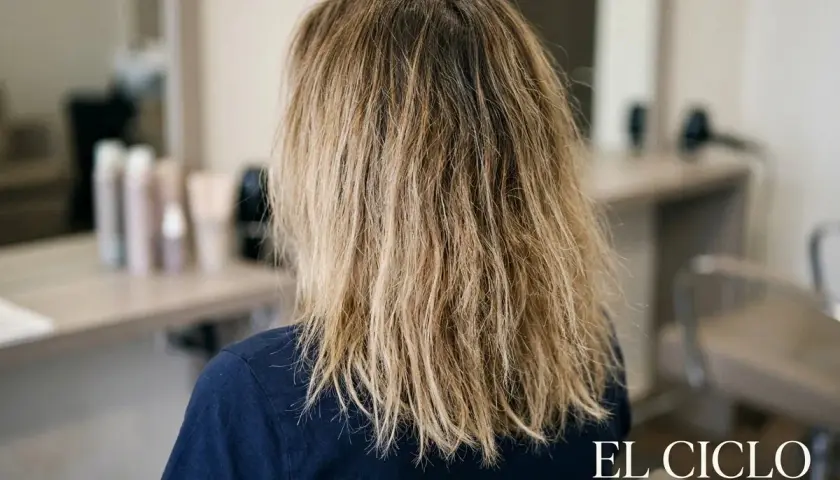 Cabello dañado y seco, buscando soluciones para el pelo quemado.