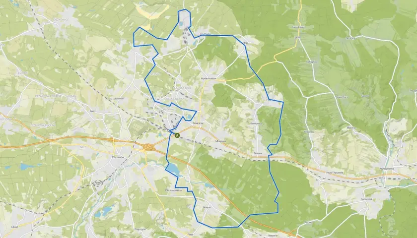 Trasa rowerowa velo rudawa okrąża tereny z licznymi jeziorami i lasami, prowadząc przez miejscowości takie jak Trzebinia, Chrzanów i Bolecin.