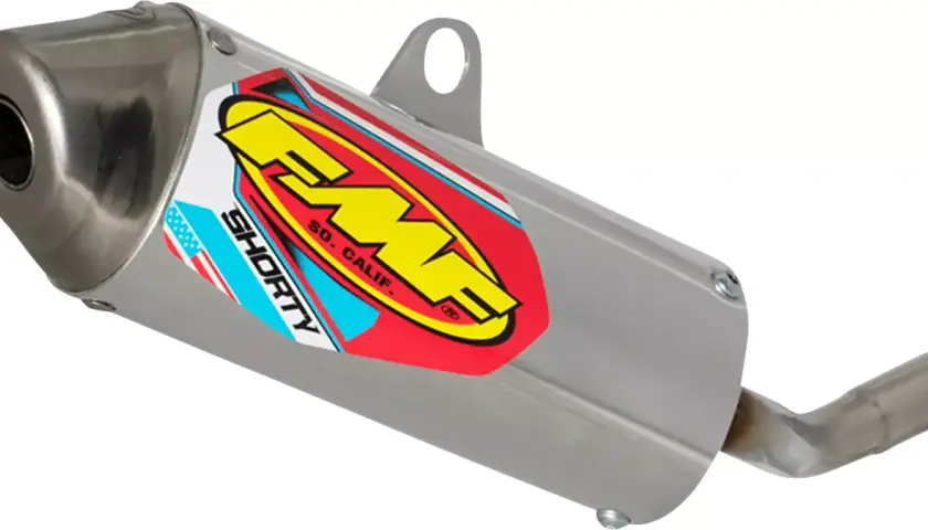 Wydech FMF Shorty z naklejką w barwach USA i logo FMF.