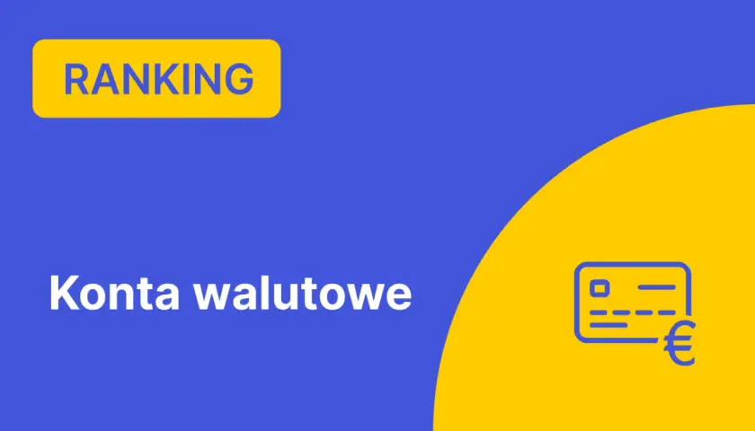 Ranking kont walutowych. Ikona karty płatniczej z symbolem euro.