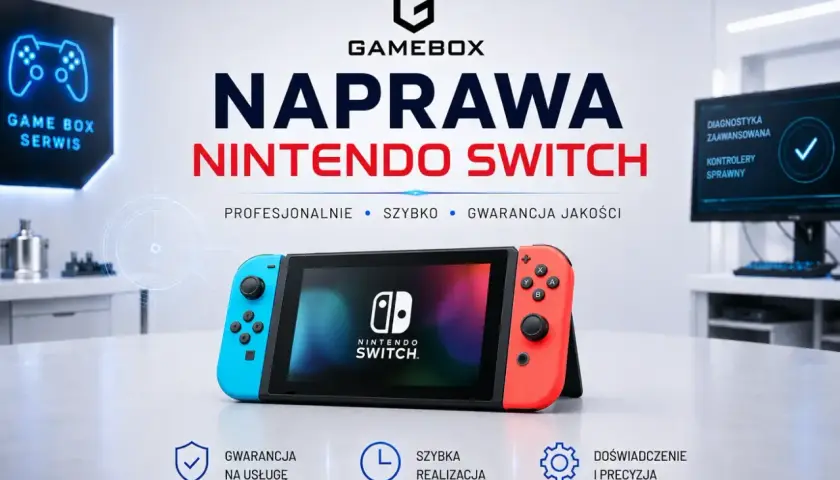 Profesjonalna naprawa Nintendo Switch. Szybkie kasowanie inspekcji i gwarancja jakości. Doświadczenie i precyzja.