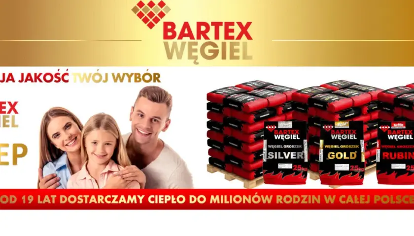 Worek ekogroszku Bartex Silver, Gold i Rubin. Rodzina cieszy się ciepłem.