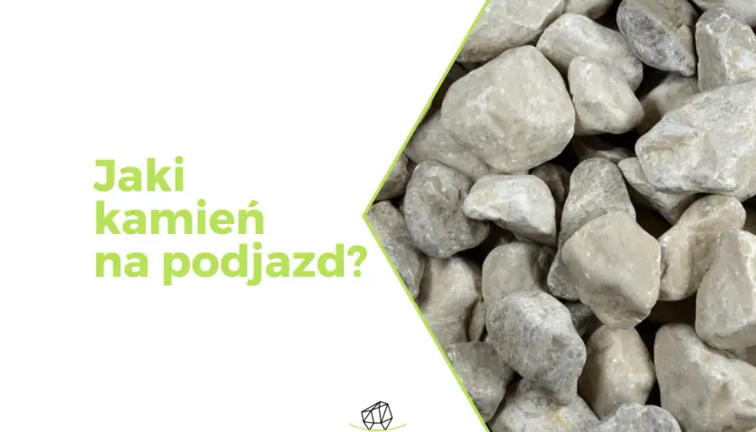 Zbliżenie na jasnoszare, nieregularne kamienie żwirowe.
