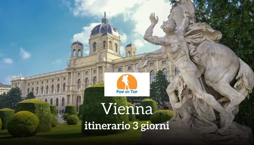 Statua imponente e edificio storico a Vienna. Un'idea per il tuo itinerario Vienna 3 giorni.