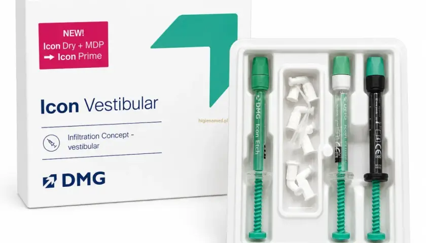 Zestaw Icon Vestibular do infiltracji próchnicy. Stomatologia - poznaj przeciwwskazania i zastosowanie.