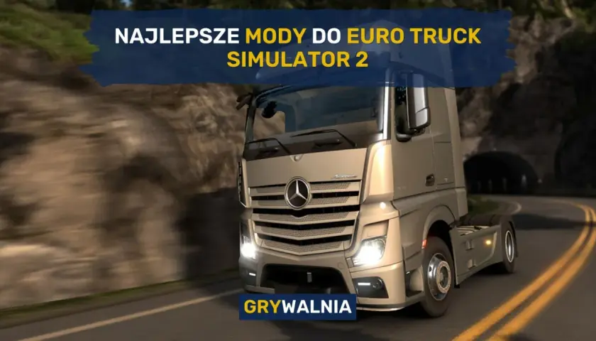 Ciężarówka Mercedes-Benz Actros na krętej drodze, najlepsze mody do ETS2.