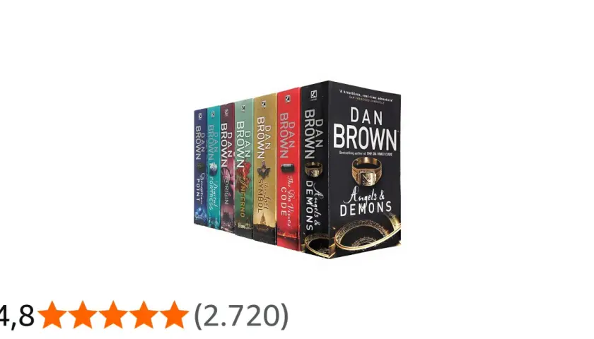 Dan Brown Robert Langdon 6-teilige Buchreihe, darunter "Inferno" und "The Da Vinci Code".