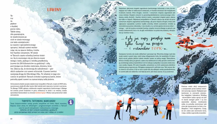 Zimowe Tatry od strony słowackiej. Ratownicy TOPR z psem lawinowym w akcji ratunkowej.