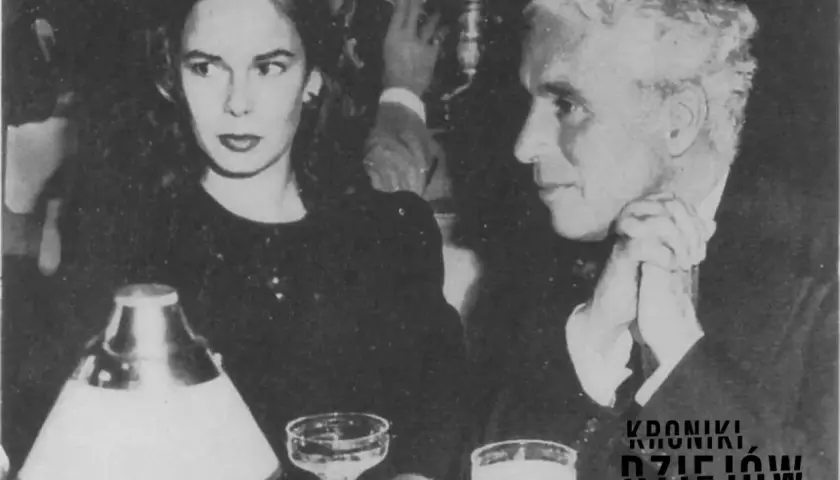 Charlie Chaplin z żoną Ooną O'Neill, która wkrótce miała zostać matką jego dzieci.