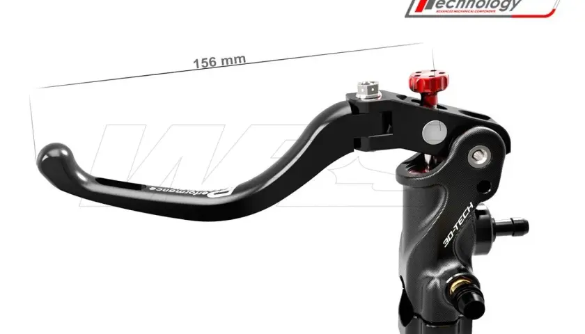 Pompa frizione rotta sintomi: leva nera con serbatoio, regolazione rossa, misura 156 mm.